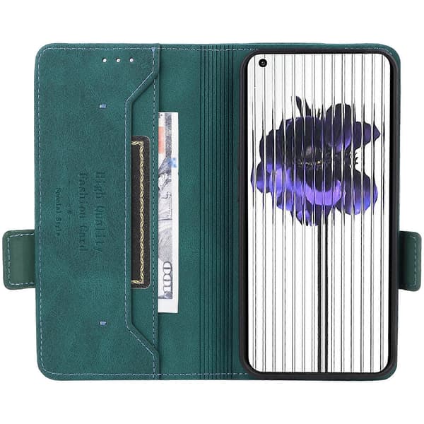 För Nothing Phone 1 Magnetlås Flip Läderfodral (Grön)