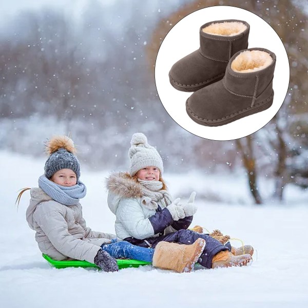 1 par piger drenge varme vinterstøvler, udendørs snestøvler til børn (småbørn/lille barn) 16,5 cm