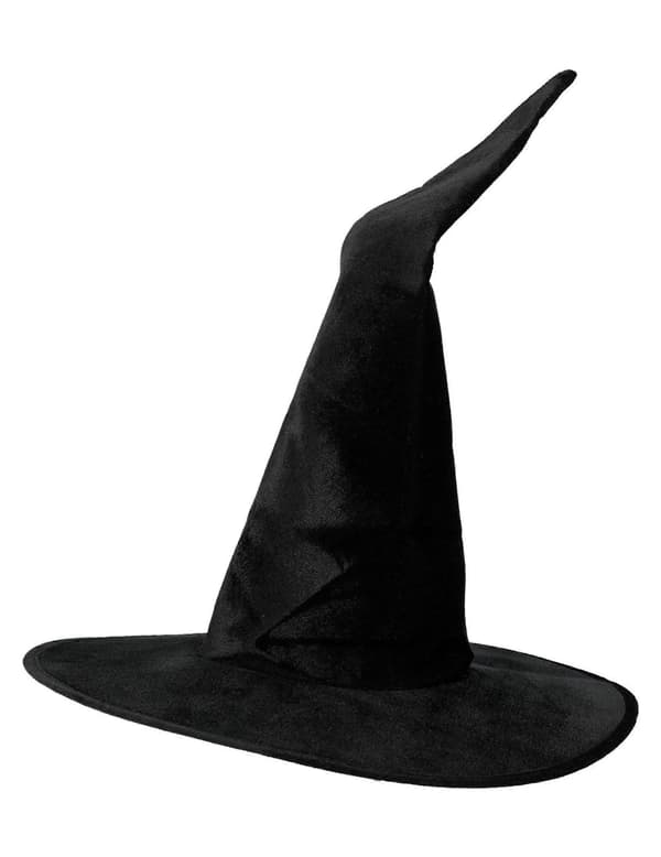 Svart sammetshatthatt för kvinnor till Halloween A