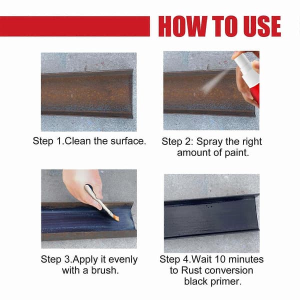 Chassis Rust Converter Rust Inhibitor Rust Remover Derusting Spray Bilvedligeholdelsesrens 100ML A