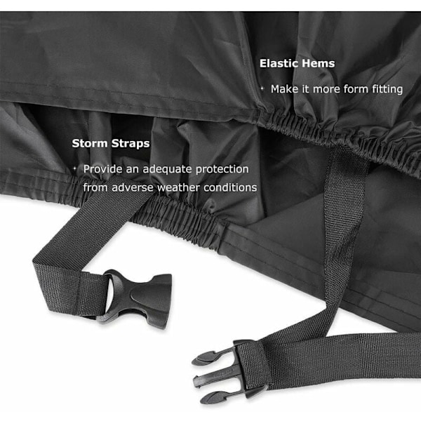 Cykelöverdrag för 2 cyklar, kraftigt och rivtåligt, vindtät design säkerställer säker passform för utomhusförvaring, 190T vattentät nylon med PU