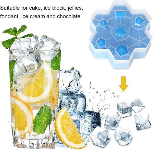 Isbitsformar - Isformar för frys, Kreativ tärningsisbitsform för cocktail, dryck, stapelbar I A