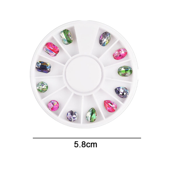 Neglekrystal Rhinestones Runde Stene, til Kunstdekorationer