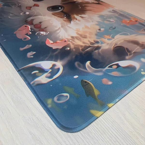 Musematte Katt, 60 X 30 Cm Kawaii Gaming Musematte, Dyretema Skrivebordsgummi Musematte For Bærbar PC, Datamaskin A