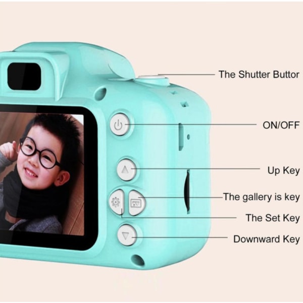 Oppgrader selfie-kamera for barn, bursdagsgaver til jenter i alderen 3–10 år, digitale HD-videokameraer Pink