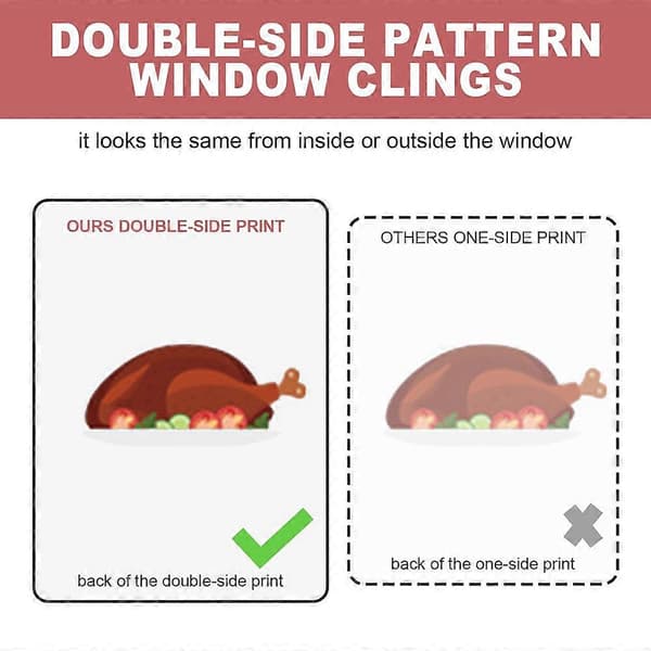 Thanksgiving Turkey Sticker Pumpkin Maple Leaf Fruit Static Sticker(style2389)