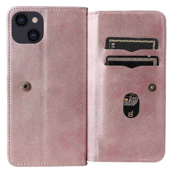 KT Multi-functional Series-1 för iPhone 14 Plus 6,7 tum PU-läder Plånboksfodral Stativ Fullt Skydd