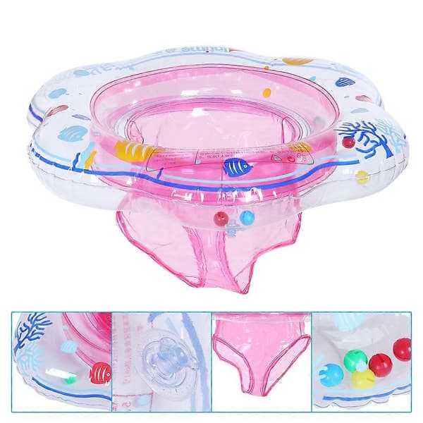 Sommar uppblåsbar poolring för barn - Blå Rosa Grön 1-4 år PVC 52 cm diameter A