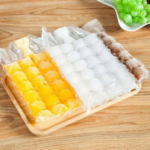 10 stk 24 rutenett engangs isbitpose i matkvalitet, sommer DIY-form A