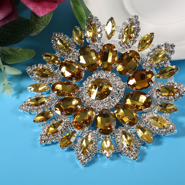 Oval Sy På Strass, Kristallädelstenar för Flera Användningsområden för Personliga Modeaccessoarer