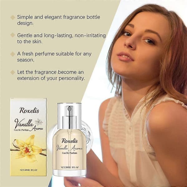 Vaniljrik parfym 30ml, långvarig söt vanilj- och cederträdoft, perfekt present för alla tillfällen (2st)