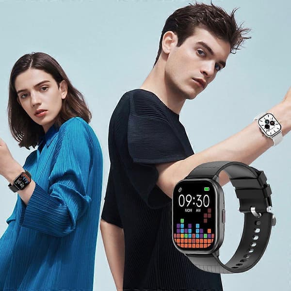Dam Smart Watch Fitness Tracker Svara/ringa vattentät för Android iOS