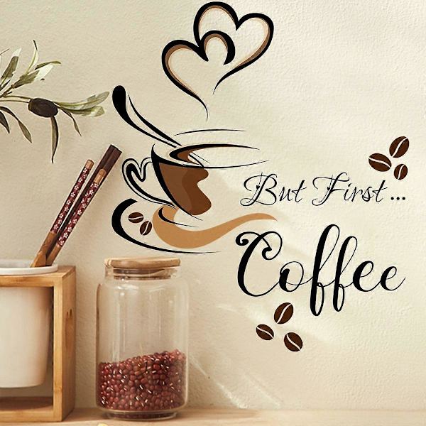 Kaffekopp Engelsk Väggdekal A