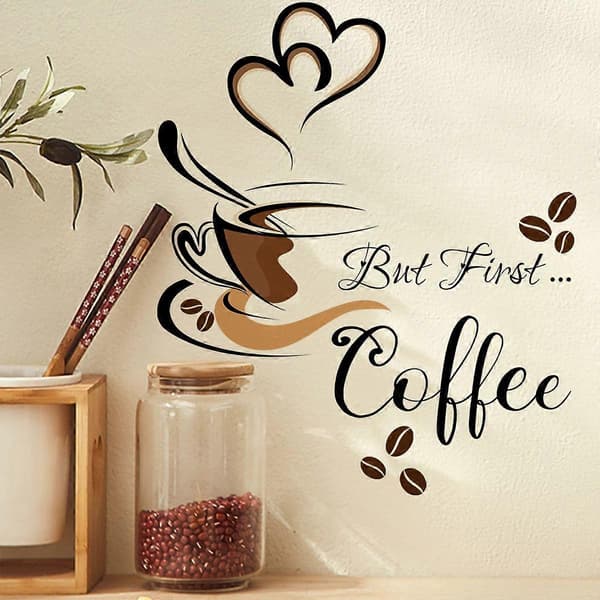 Kaffekopp Engelsk Veggklistremerke A