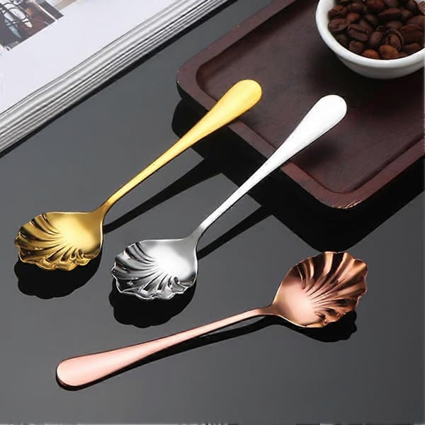 Unik design espressoteskedset Mångsidig för kaffe, dessert, te Elegant eftermiddagste-dukning A