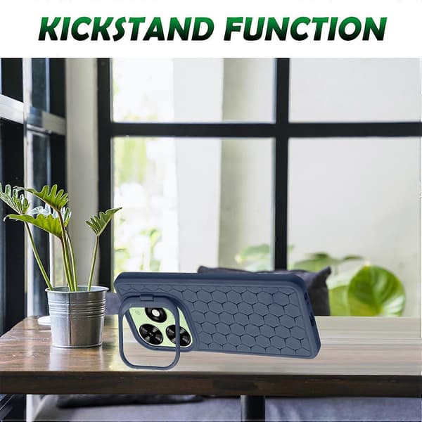 Honeycomb Radiating Lens Holder TPU-telefonfodral Blå för Infinix Smart 8