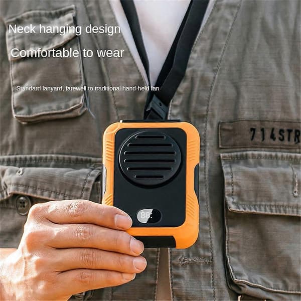 Bærbar taljeclipsventilator Hængende køleventilator USB genopladelig powerbank-ventilator
