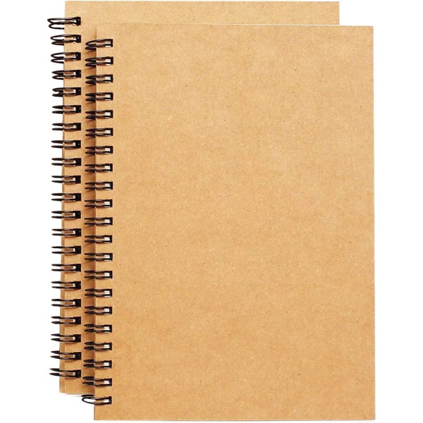 Spiral Skissbok Stort Kraft cover för anteckningsbok Blank Sketch Pad W