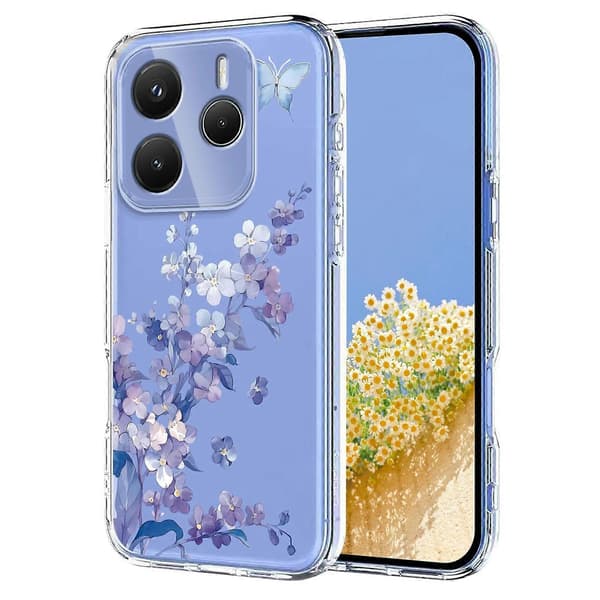 Blommönster Målat TPU-telefonfodral för Redmi Note 14 5G / Poco M7 Pro 5G