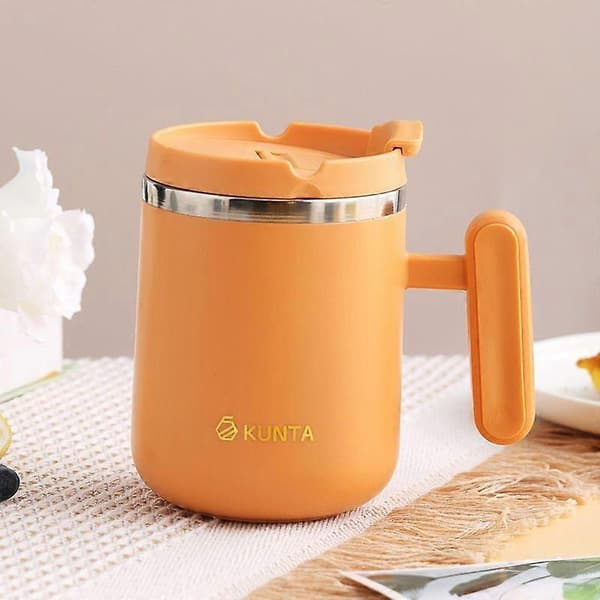 450ML Kaffemugg Rostfritt Stål Termosmugg Dubbelvägg Isolerad Mugg Hemmakontor