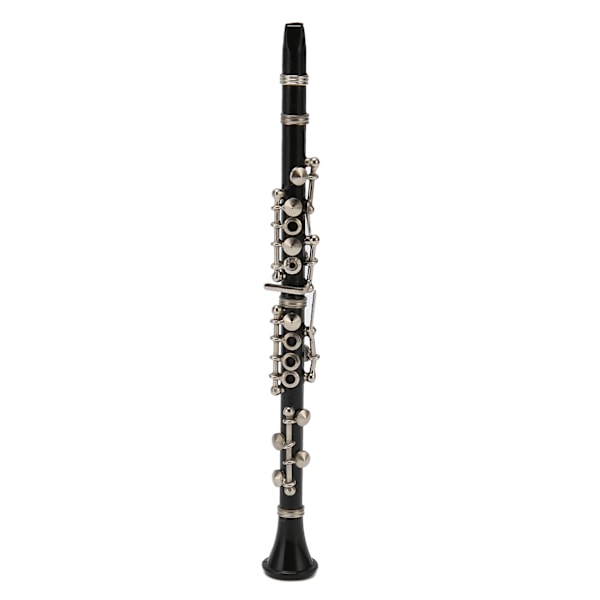 Miniatyr Musikinstrument, Trendig Bassklarinettmodell Utsökt Tillverkad För Heminredning, 1_1 Replika I Svart