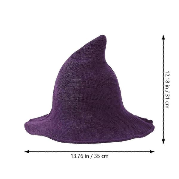 Halloween Udendørs Dekoration Lilla Bærbar Heksehat A