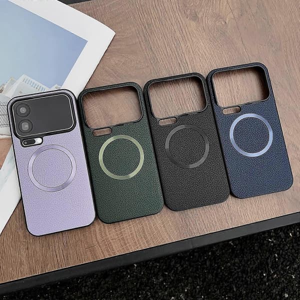 CD Magsafe magnetisk Litchi tekstur telefoncover til Xiaomi 17 Pro MaxSort