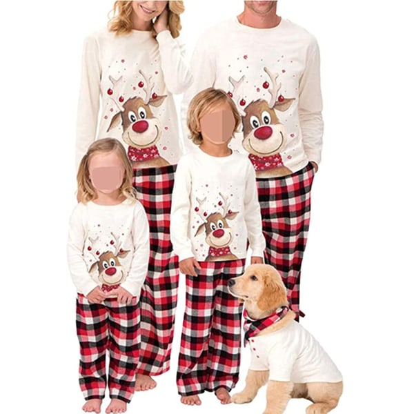 Family Christmas Pjs Matching Sets Deer Pläd Jammies for Baby A