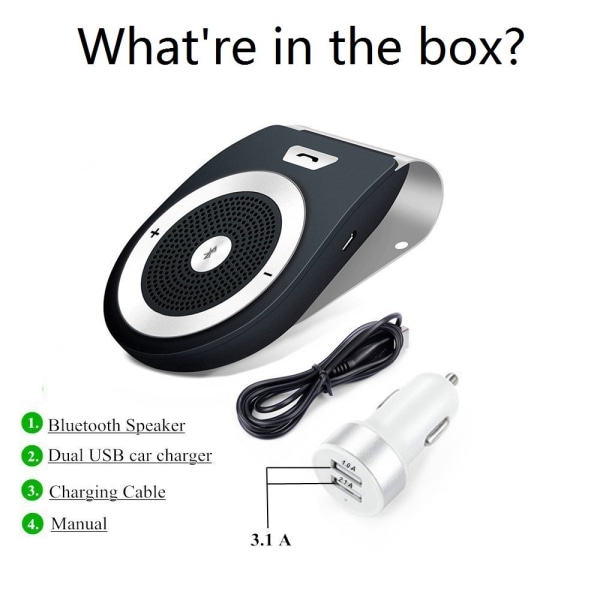 Bluetooth Handsfree-kaiutinpuhelin matkapuhelimelle, Wireless Car Sp