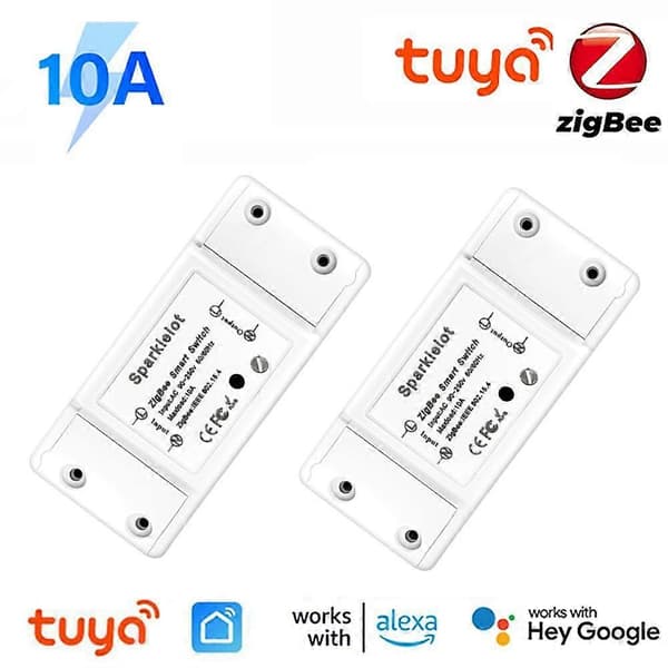 Tuya Zigbee/WiFi 10A Smart Switch Smart Life APP Fjärrkontroll Smart Hem Timing