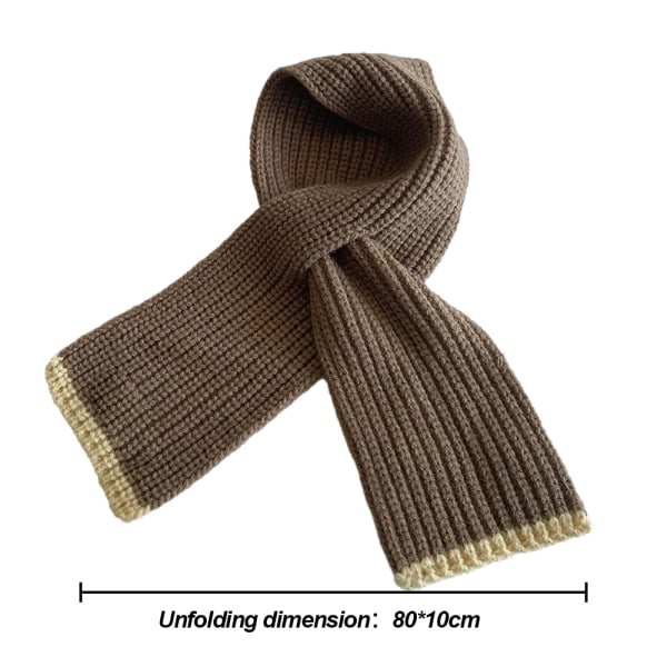 Børns strikkede halstørklæde Fashion Solid Color Toddler bløde varme halstørklæder