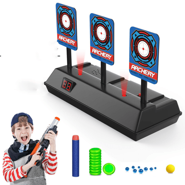 Target Auto Reset Electric Shooting Target, Shooting Target, Electric Target, Toy Gun Electric Score Target, Digital Targets with Bright Sound Effect!