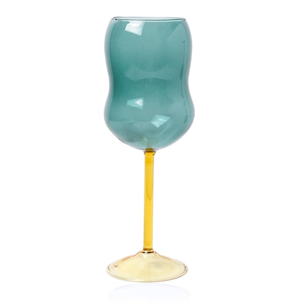 Farvede vinglas, flerfarvet glas - til vinsaftvand