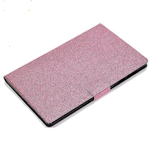 Stativetui til Samsung Galaxy Tab A9, Glitter PU læderkortpladser Tablet Cover (Pink)
