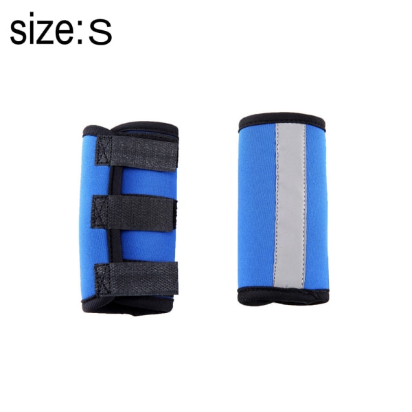 A pair of dog legs wrapped front legs compression support with