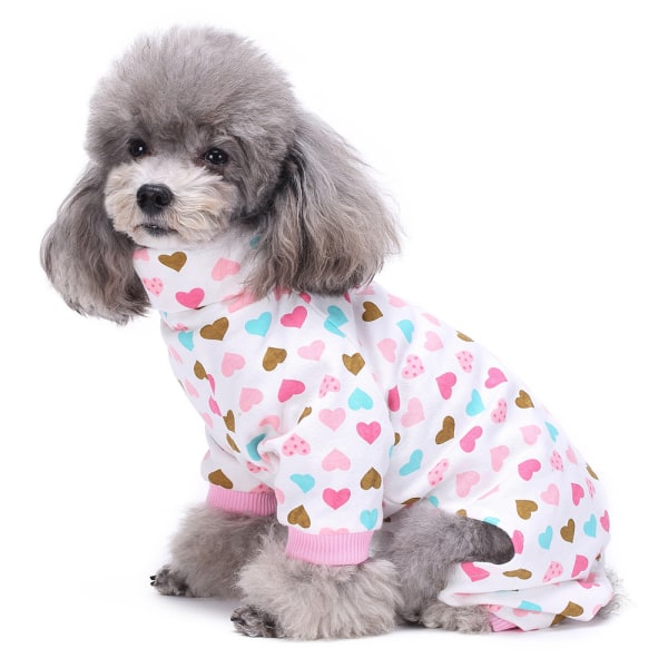 Hundkläder Fyrbenta bomullspyjamas Stickade husdjurskläder Kat