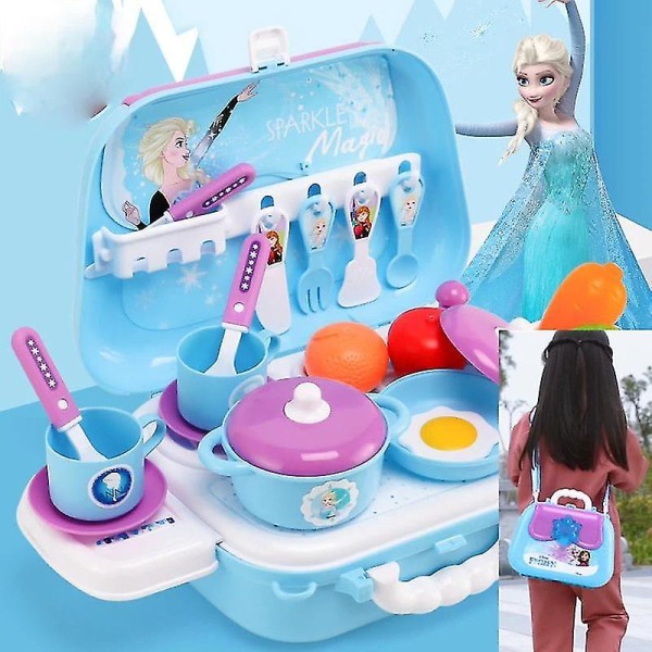 Frozen Anna Elsa Backpack Pretend Play Kitchenware Tool Children