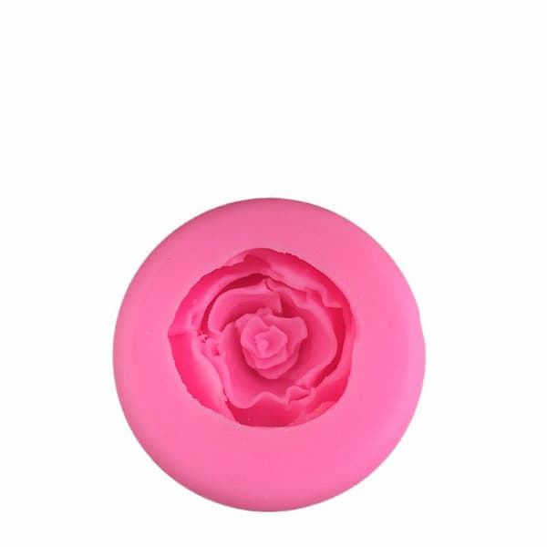 Rose pion blomst silikonform sjokolademousse vendt sukker bakekakeform gips såpeform stykke A
