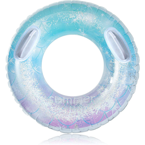 Oppblåsbar Pool Float Tube, Transparent Svømmering med