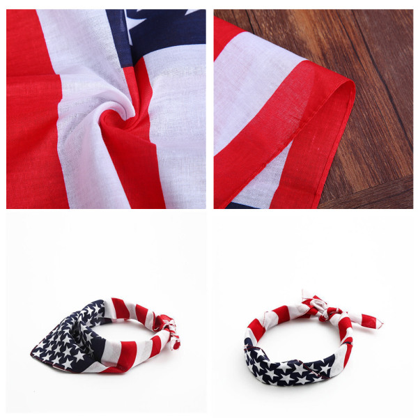 2 Pakke USA Flag Hunde Bandanas Amerikanske Flag Tørklæder til store