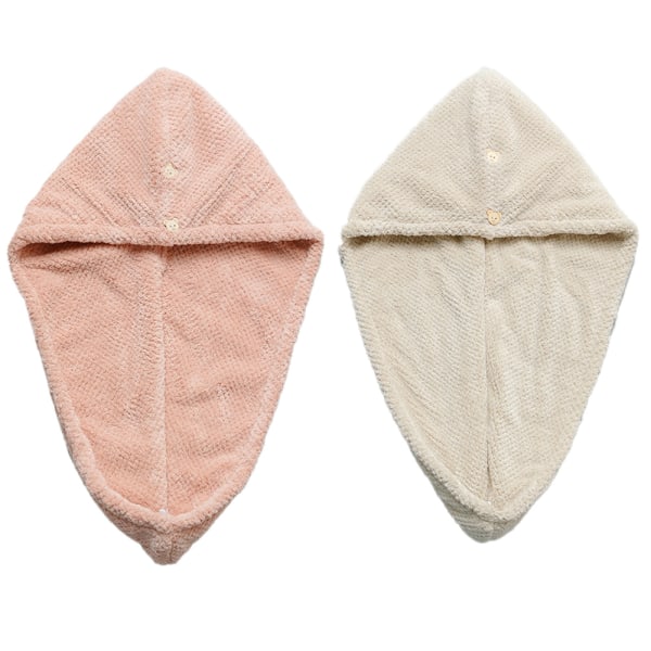 Superabsorberende mikrofiber hårtørrende håndklæder 2 pakker