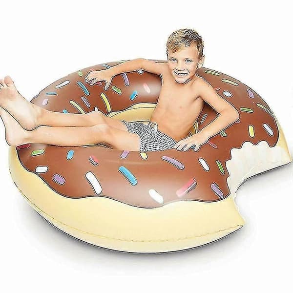120 cm PVC Donuts Svømmering Oppustelig Kæmpe Pool Float Legetøj Strandfest Voksen Svømmering A