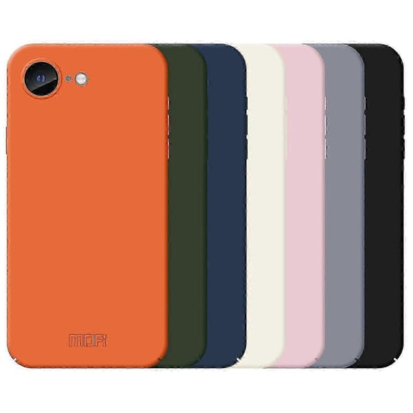 För Iphone 16e Mobilskal Mofi Jk Qin Series Hudvänlig Matt Anti-fingeravtryck Baksida - Beige_w A