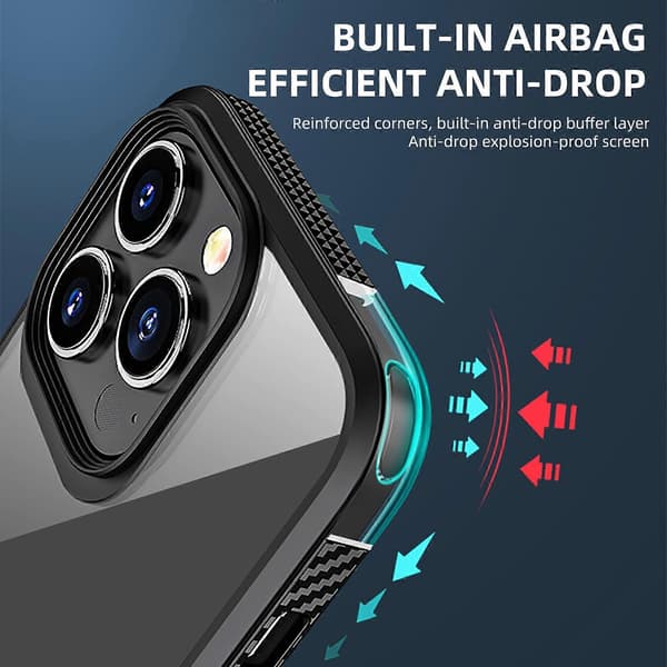iPhone 14 Pro Max iPAKY iskunkestävä PC + TPU suojakuori (musta)