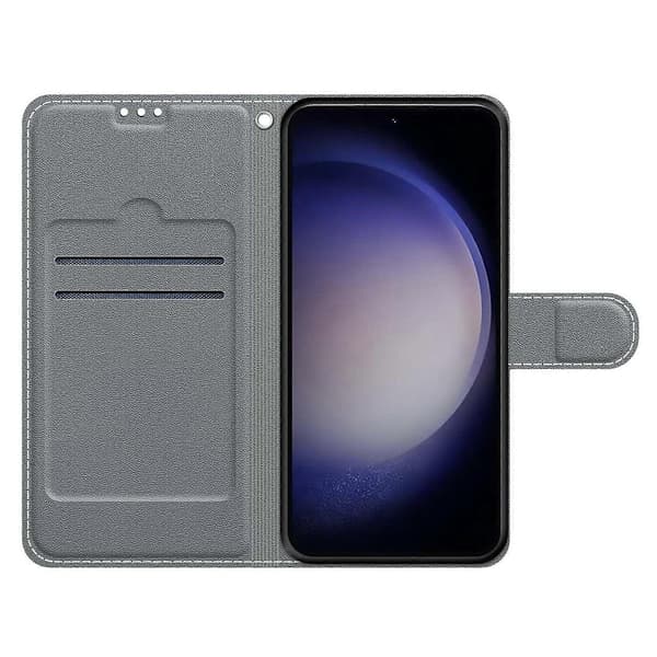 For Samsung Galaxy S24+ deksel med mønstertrykk og kortholder A