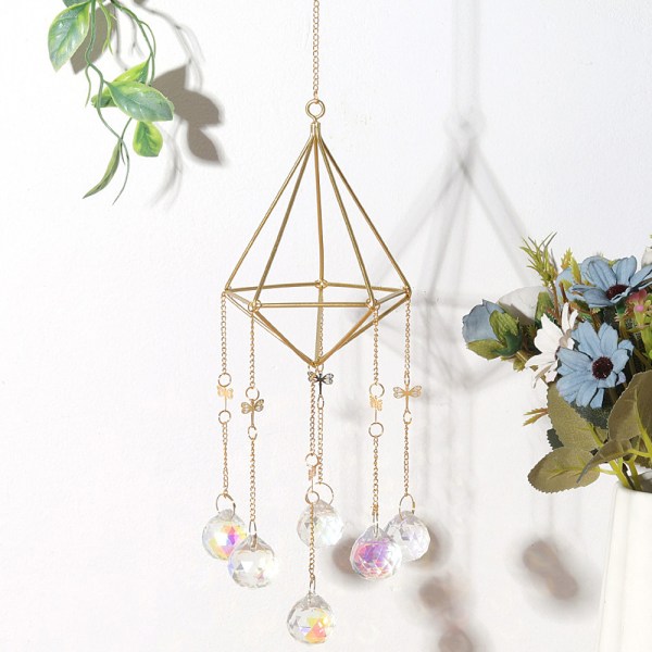 Kristall solfångare, hängande kristallkrona, prisma dekor