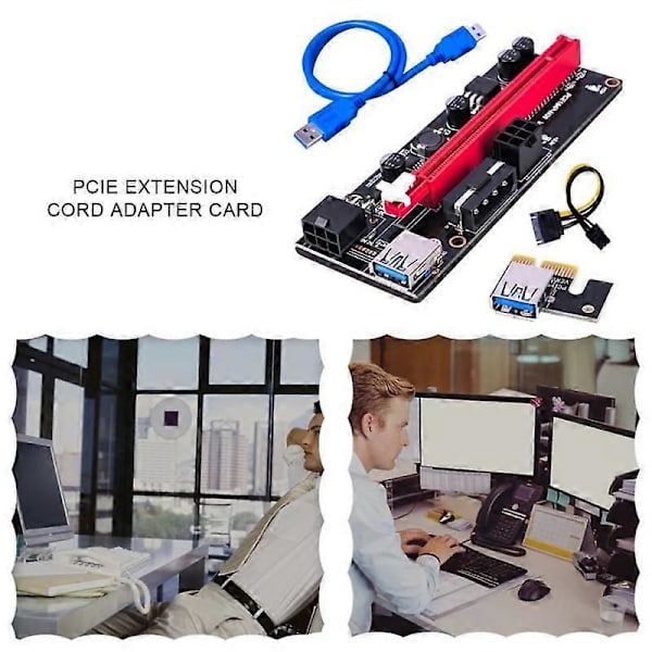 Nyeste VER009 USB 3.0 PCI-E Riser VER 009S Express 1X 4x 8x 16x Extender Riser Adapter
