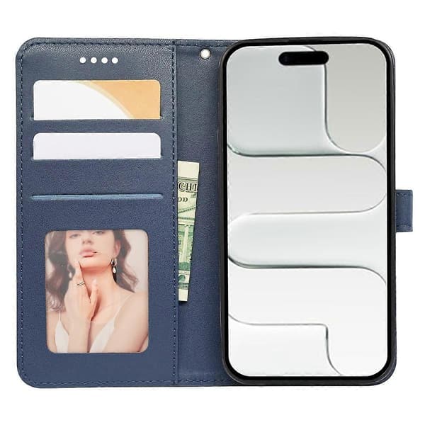 Til iPhone 17 Pro Max Pung Telefoncover Mønster Præget Læder Flip Cover