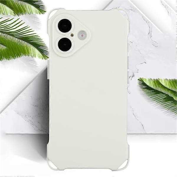 Kompatibel med iPhone 16 Plus TPU-deksel Fire hjørner fallsikkert bakdeksel Beige