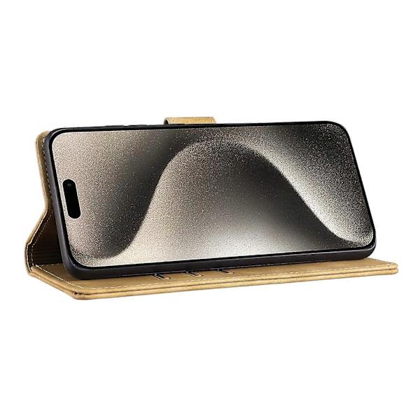Til iPhone 16 etui Hjerte Kat Foldeholder PU Læder Telefoncover